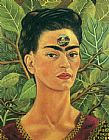 Frida Kahlo Thinking about Death painting